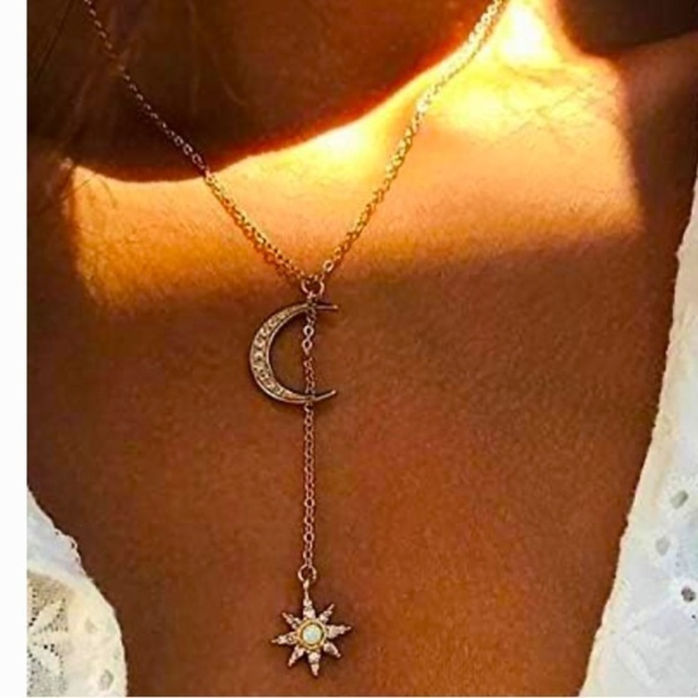 Free People Moon North Star Necklace
